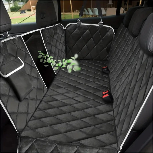 Universal Pet Car Seat Cover, Waterproof with Mesh Window and Storage Pocket, Durable Scratchproof Nonslip Dog Car Hammock